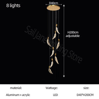 Crystal Feather Chandelier - Exquisite Lighting Décor-Chandeliers