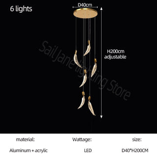 Crystal Feather Chandelier - Exquisite Lighting Décor-Chandeliers