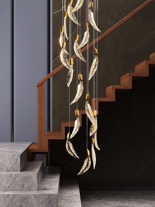 Crystal Feather Chandelier - Exquisite Lighting Décor-Chandeliers