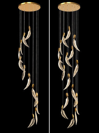 Crystal Feather Chandelier - Exquisite Lighting Décor-Chandeliers