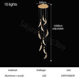 Crystal Feather Chandelier - Exquisite Lighting Décor-Chandeliers