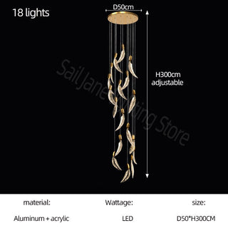 Crystal Feather Chandelier - Exquisite Lighting Décor-Chandeliers