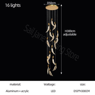 Crystal Feather Chandelier - Exquisite Lighting Décor-Chandeliers