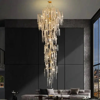 Crystal Grapes Vale Chandelier Lighting-Staircase Chandeliers