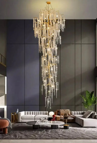 Crystal Grapes Vale Chandelier Lighting-Staircase Chandeliers