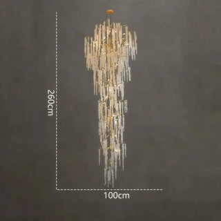 Crystal Grapes Vale Chandelier Lighting-Staircase Chandeliers