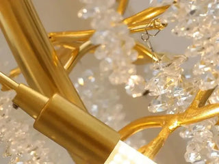 Crystal Grapes Vale Chandelier Lighting-Staircase Chandeliers