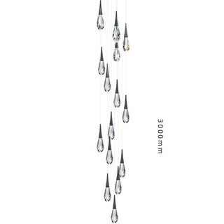 Crystal K9 Drops Staircase Chandelier – Luxury Pendant Light