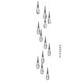 Crystal K9 Drops Staircase Chandelier – Luxury Pendant Light