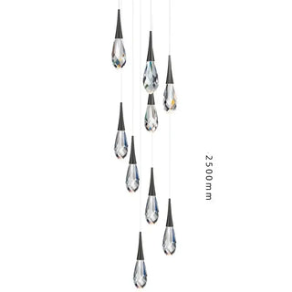 Crystal K9 Drops Staircase Chandelier – Luxury Pendant Light