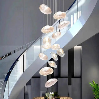Crystal Lava Pebbles Chandelier - Elegant Lighting-Staircase Chandeliers