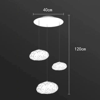 Crystal Lava Pebbles Chandelier - Elegant Lighting-Staircase Chandeliers