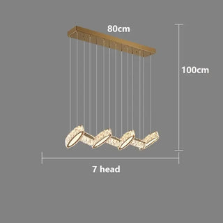 Crystal Mix Loop Kitchen Island Chandelier-Kitchen Island