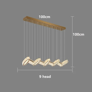 Crystal Mix Loop Kitchen Island Chandelier-Kitchen Island