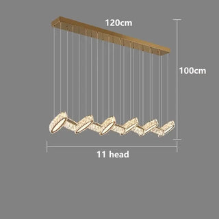 Crystal Mix Loop Kitchen Island Chandelier-Kitchen Island