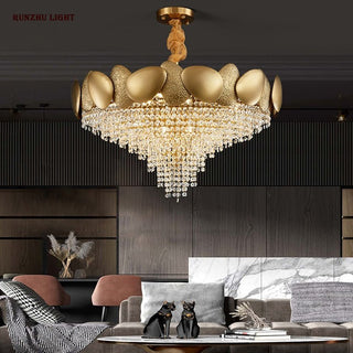Crystal Pendant Lamp Chandelier: Illuminate with Elegance-Kitchen Island