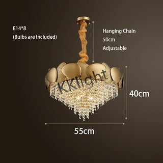 Crystal Pendant Lamp Chandelier: Illuminate with Elegance-Kitchen Island