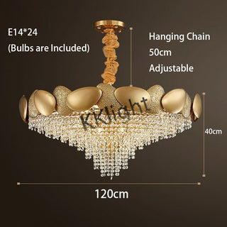 Crystal Pendant Lamp Chandelier: Illuminate with Elegance-Kitchen Island