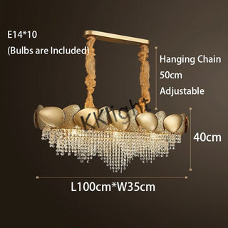 Crystal Pendant Lamp Chandelier: Illuminate with Elegance-Kitchen Island