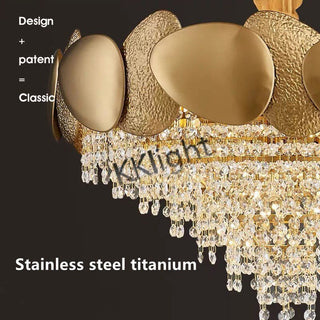 Crystal Pendant Lamp Chandelier: Illuminate with Elegance-Kitchen Island