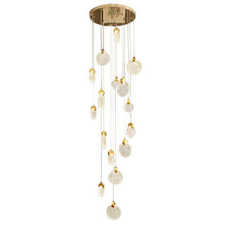 Crystal Rings Staircase Chandelier – Premium LED Pendant Light-Staircase Chandeliers