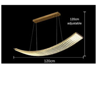 Crystal Slope Pendant Kitchen Island Light-Kitchen Island