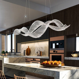Crystal Swirl Chandelier Light-Kitchen Island