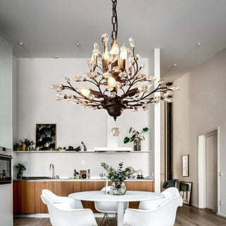 Crystal Tree Chandelier: Elegant Lighting Fixture-Chandeliers