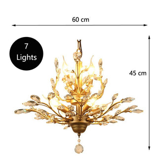 Crystal Tree Chandelier: Elegant Lighting Fixture-Chandeliers