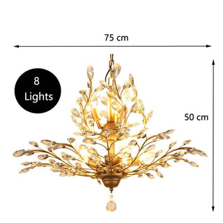 Crystal Tree Chandelier: Elegant Lighting Fixture-Chandeliers