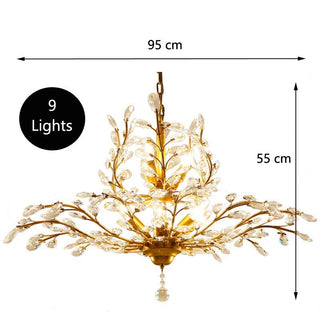 Crystal Tree Chandelier: Elegant Lighting Fixture-Chandeliers