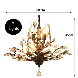 Crystal Tree Chandelier: Elegant Lighting Fixture-Chandeliers