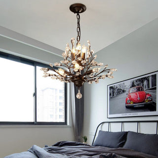 Crystal Tree Chandelier: Elegant Lighting Fixture-Chandeliers