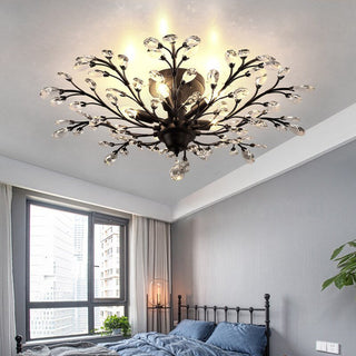 Crystal Tree Chandelier: Elegant Lighting Fixture-Chandeliers