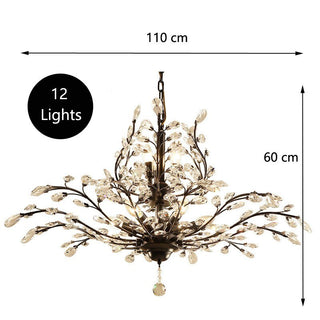 Crystal Tree Chandelier: Elegant Lighting Fixture-Chandeliers