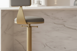 Cucina Velvet Swivel Bar Stool for Kitchen Island Counter – Set of 1, 2 or 4