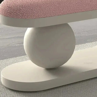 Curve Shoe Changing Stool with Lamb Wool Cushion-Benches