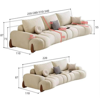 Curved Luxo Living Room Sofa Set-Sofa Set