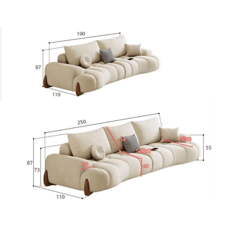 Curved Luxo Living Room Sofa Set-Sofa Set