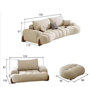 Curved Luxo Living Room Sofa Set-Sofa Set