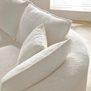 Curved Sectional Boucle Sofa Couch-Sofa Set