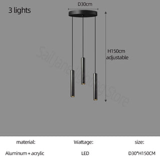 Cylindrical Pendant Staircase Chandelier-Staircase Chandeliers