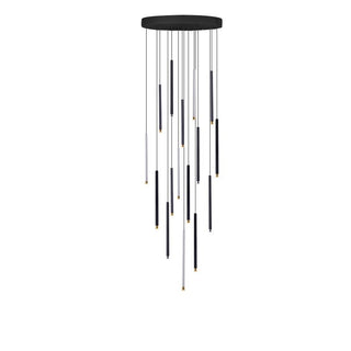 Cylindrical Two Color LED Chandelier - Dazzling Illumination-Staircase Chandeliers