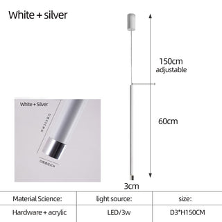 Cylindrical Two Color LED Chandelier - Dazzling Illumination-Staircase Chandeliers