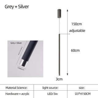 Cylindrical Two Color LED Chandelier - Dazzling Illumination-Staircase Chandeliers