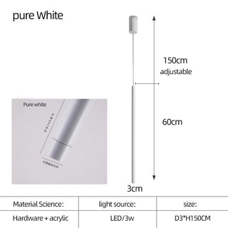 Cylindrical Two Color LED Chandelier - Dazzling Illumination-Staircase Chandeliers