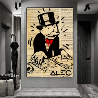 DJ Rocks: Get Your Mr Monopoly Canvas Wall Art-Wall Posters