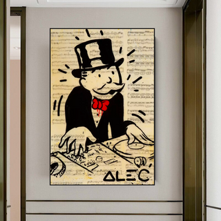DJ Rocks: Get Your Mr Monopoly Canvas Wall Art-Wall Posters