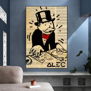 DJ Rocks: Get Your Mr Monopoly Canvas Wall Art-Wall Posters