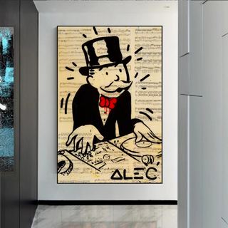 DJ Rocks: Get Your Mr Monopoly Canvas Wall Art-Wall Posters